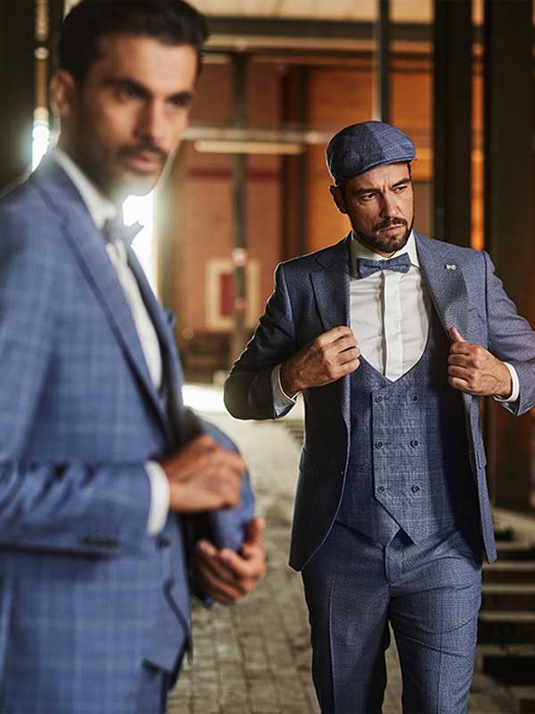 Trouwkostuum Immediate, Blauw Vintage - Afbeelding 3