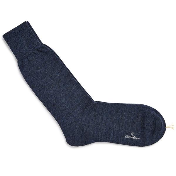 Heren Sokken Merinowol Azzurro Blue - Afbeelding 2