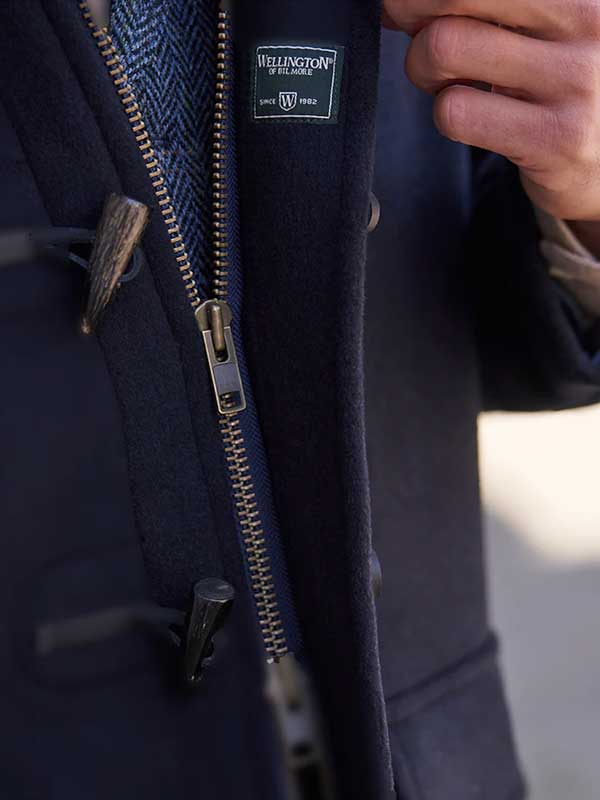 Dufflecoat Voor Heren In Navy - Afbeelding 7