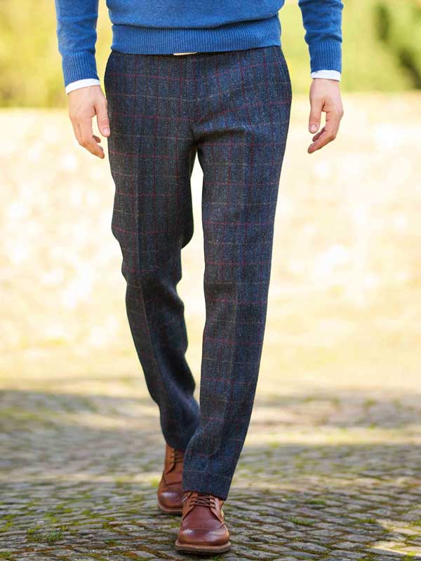 Harris Tweed Pantalon Mr. Miller In Scottish Blue