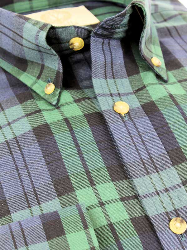 Viyella 80/20 Blackwatch Tartan Classic Fit Shirt with Button Down Collar - Afbeelding 2
