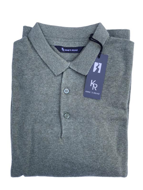 Katoenen Polo Lange Mouw Groen