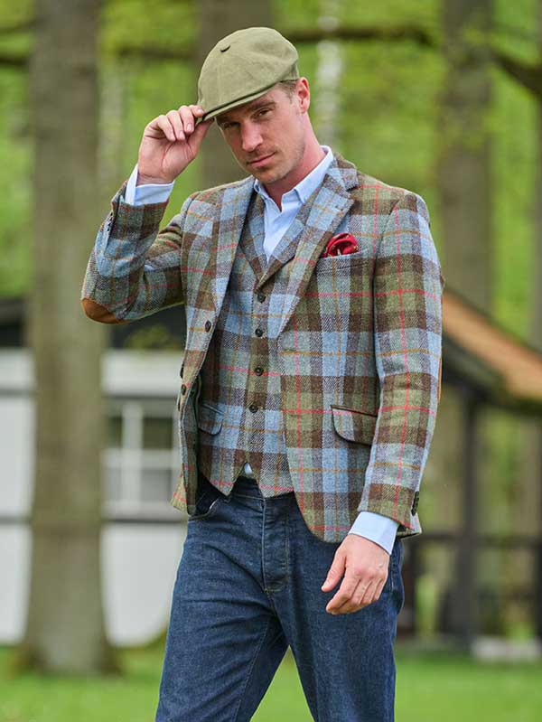 Harris Tweed Jacket London In Highland Check