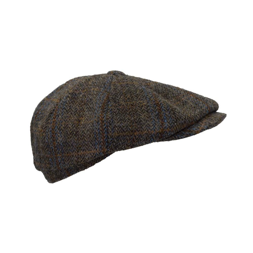 Bakerboy Cap Harris Tweed Clinton Brown - Afbeelding 3