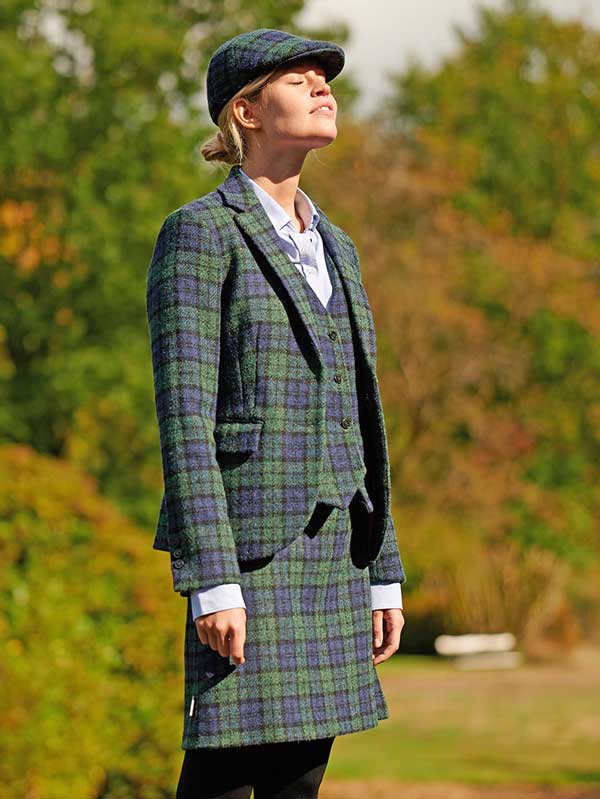 Harris Tweed Dames Rok In Blackwatch - Afbeelding 2