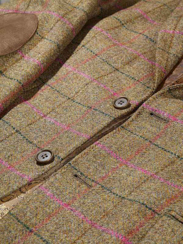 Tweed kostuum Groen Met Roze Overruit - Afbeelding 4