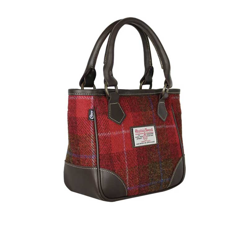 Harris Tweed York Handbag Red Check