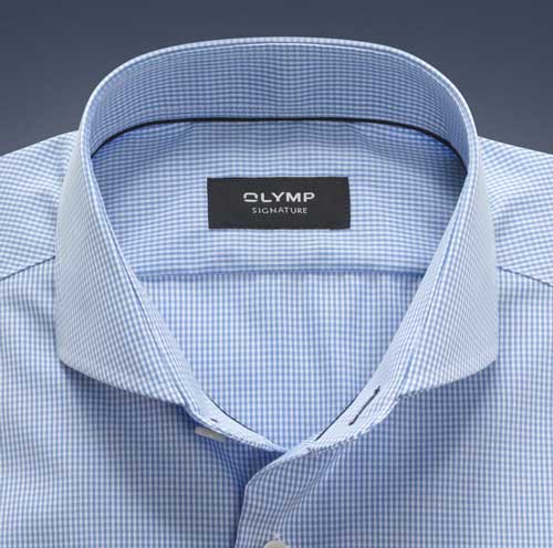 OLYMP SIGNATURE, tailored fit, Cutaway, Bleu - Afbeelding 2
