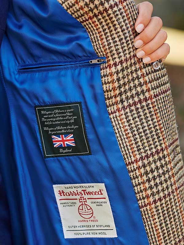 Harris Tweed Damesjas Emilia In Scottish Check - Afbeelding 4