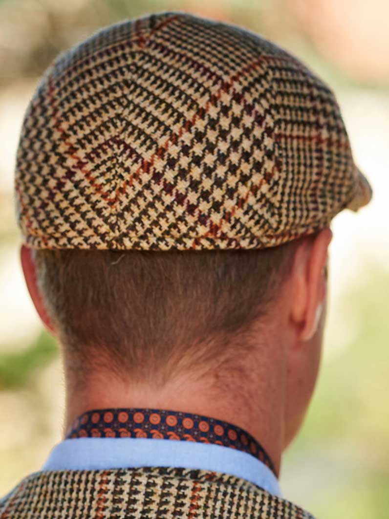 Harris Tweed Flat Cap Henry In Scottish Check - Afbeelding 2