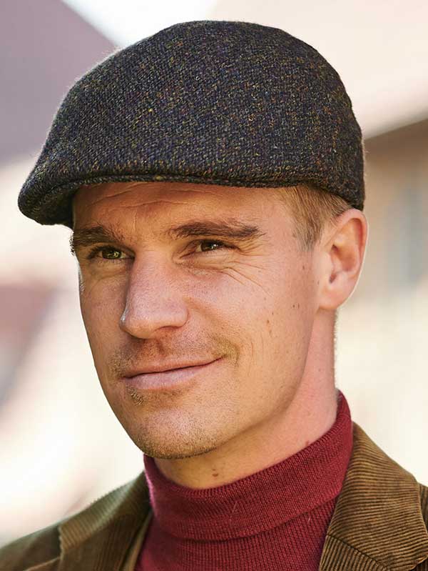 Harris Tweed Flat Cap Henry In Multicolor