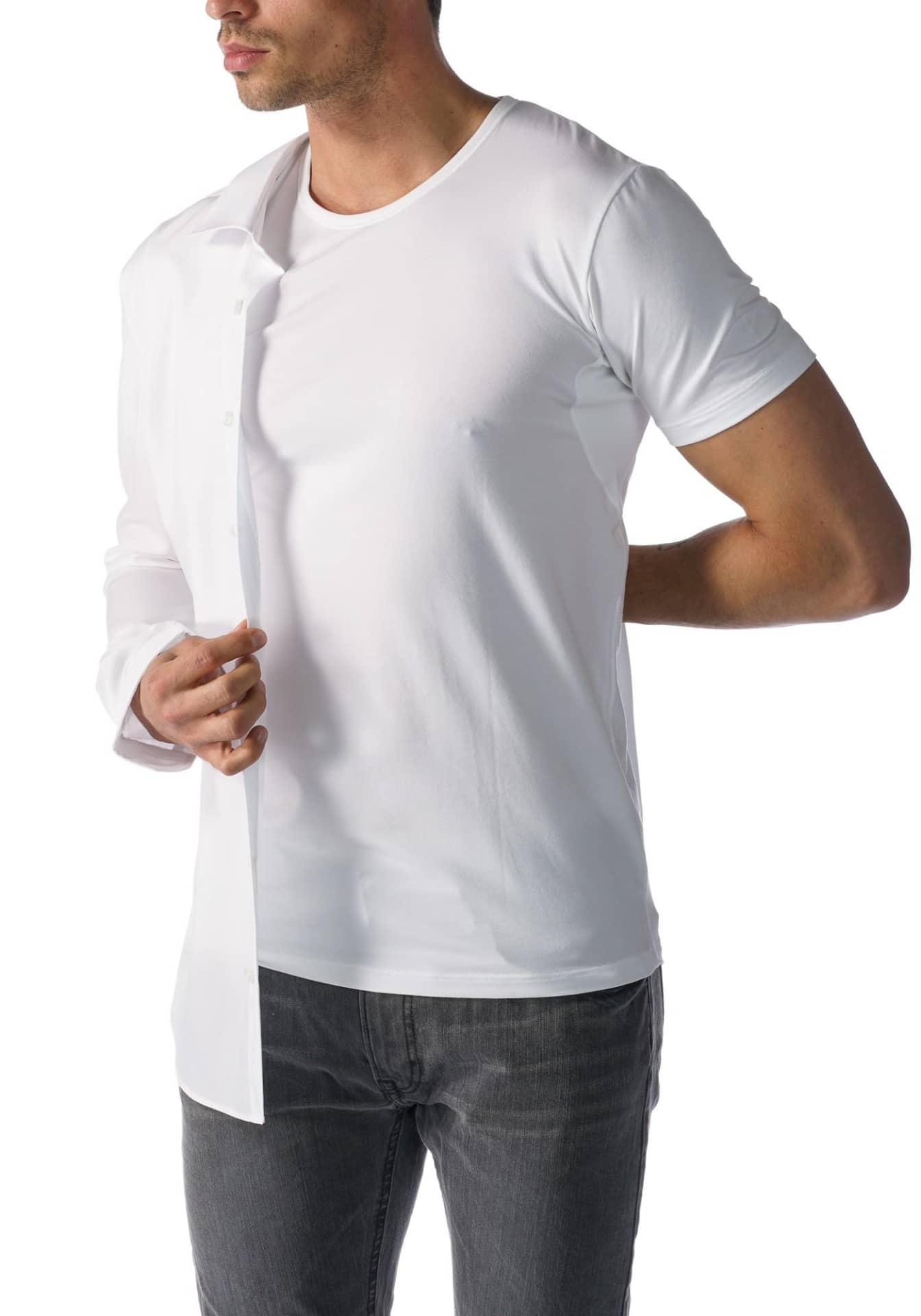 Ondershirt Ronde Hals Wit - Afbeelding 4