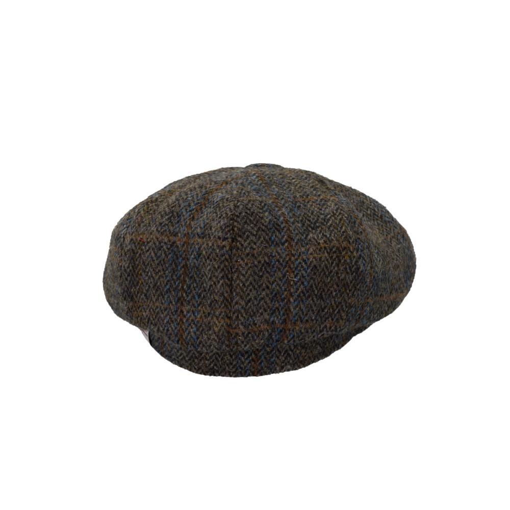 Bakerboy Cap Harris Tweed Clinton Brown - Afbeelding 4