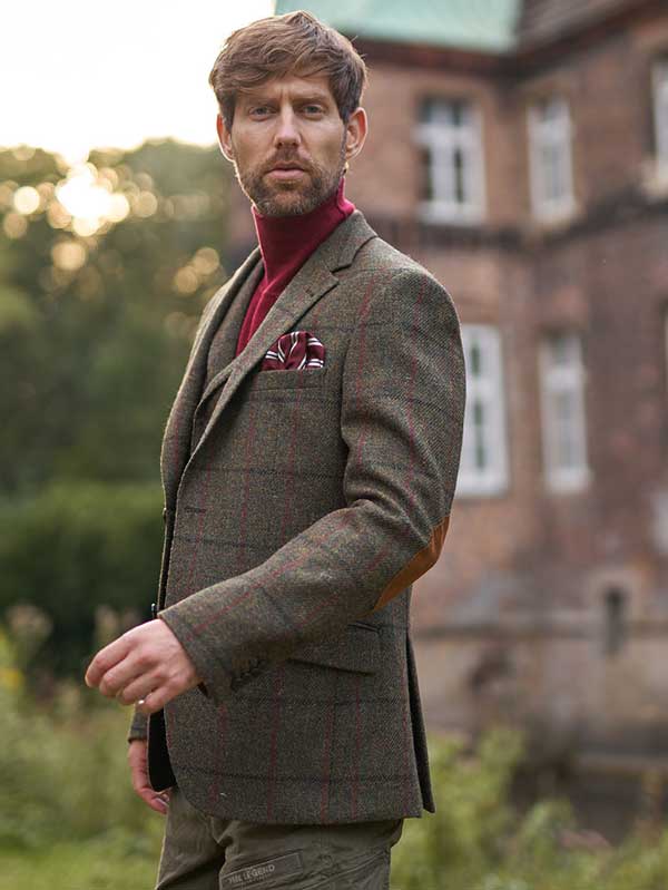 Harris Tweed Jacket London Green Overcheck