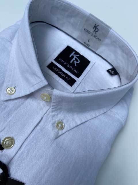 Shirt King's Road, Wit Linnen - Afbeelding 2