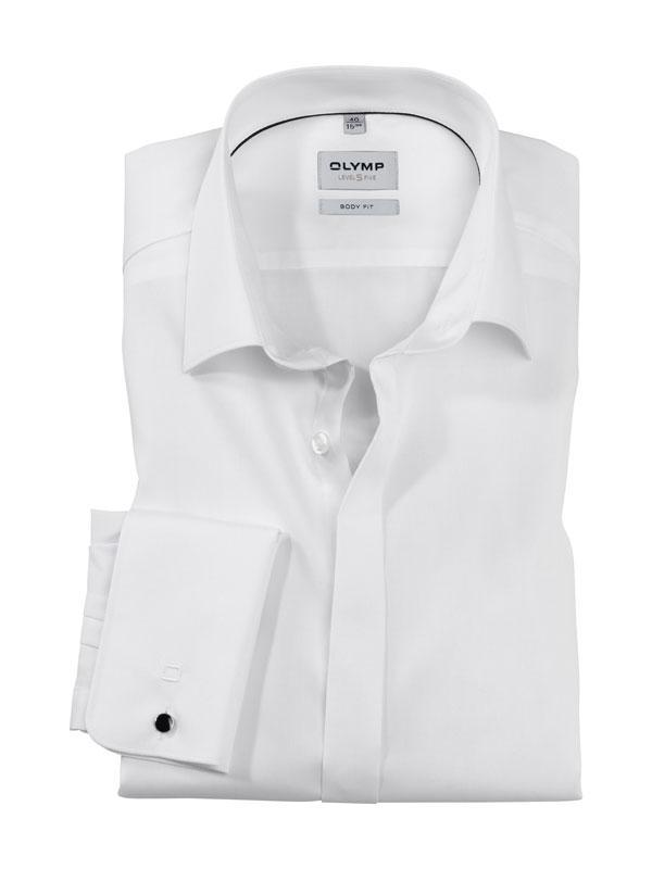 Smokingshirt, Liggende Boord Body Fit