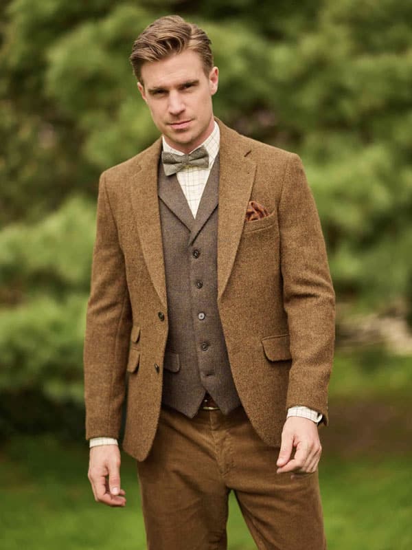Harris Tweed Jacket London In Multicolor Rust