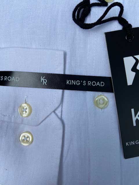 Shirt King's Road, Wit Linnen - Afbeelding 3