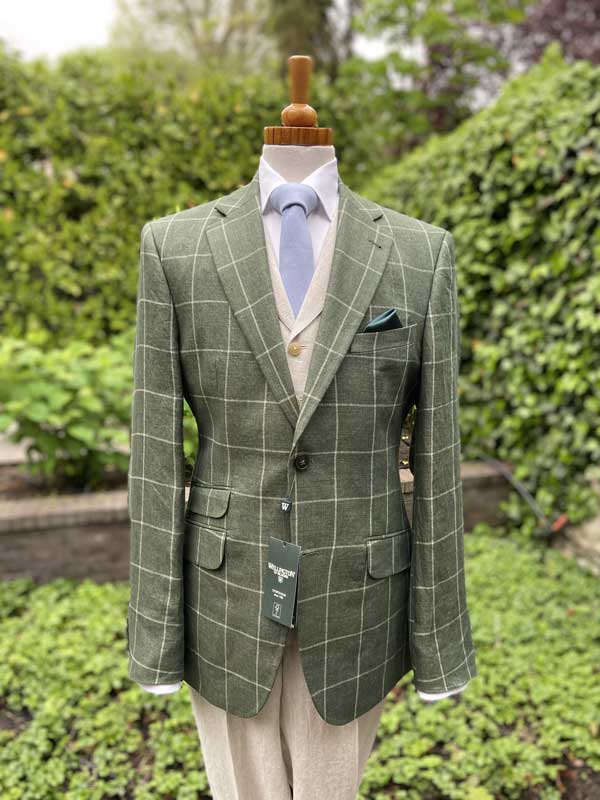 Linnen Jasje Wellington Groen Ruit - Afbeelding 3