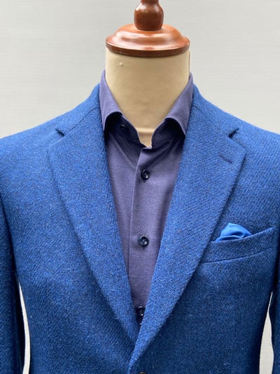 Harris Tweed Jacket London in Blue Twill - Afbeelding 3