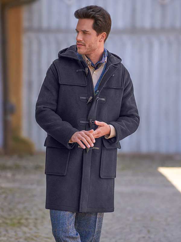 Dufflecoat Voor Heren In Navy - Afbeelding 5