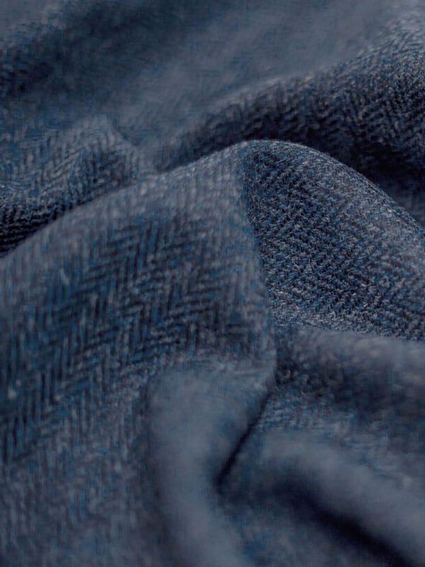 Tweed Overjas "Austria" In Blue Herringbone - Afbeelding 6