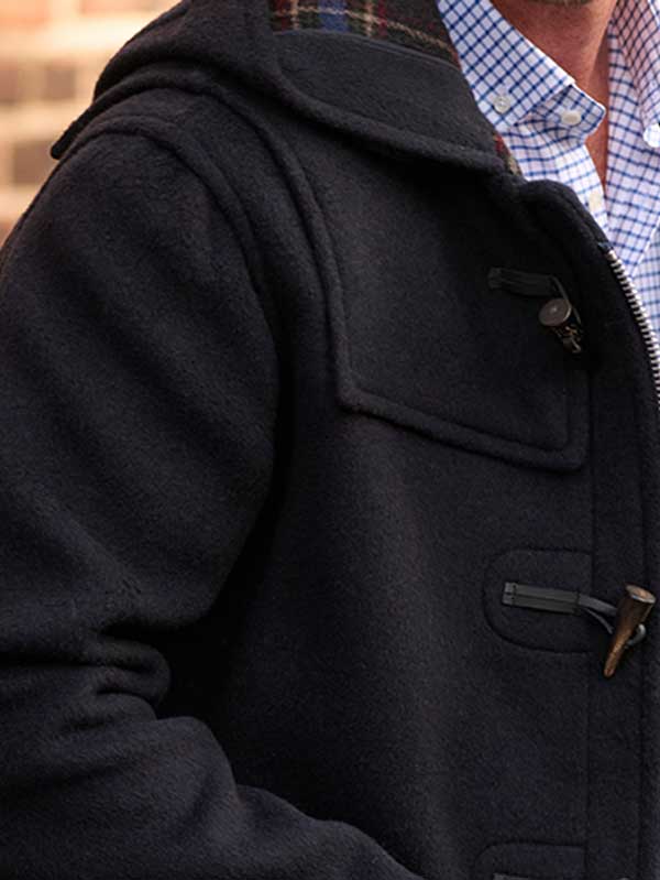Dufflecoat Voor Heren In Navy - Afbeelding 3