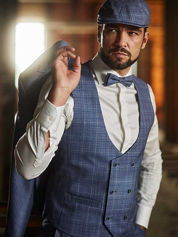 Trouwkostuum Immediate, Blauw Vintage - Afbeelding 2