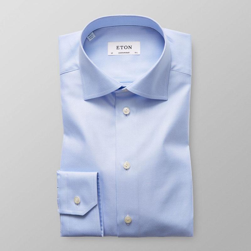 Light blue textured twill shirt