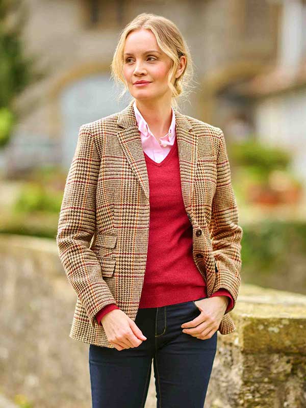 Harris Tweed Dames Jasje Carola In Scottish Check