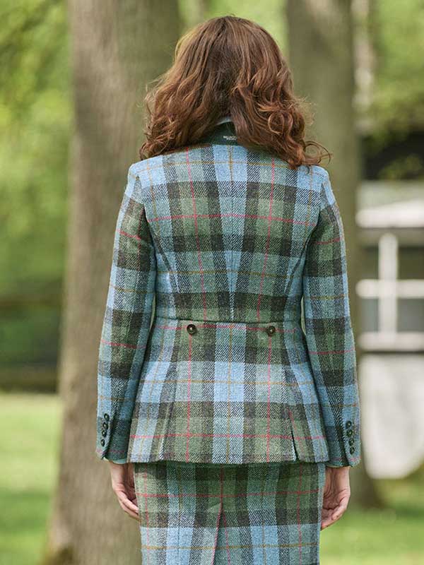 Harris Tweed Dames Jasje Carola In Highland Check - Afbeelding 2