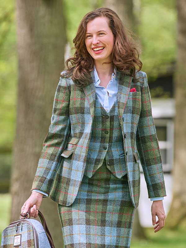 Harris Tweed Dames Jasje Carola In Highland Check