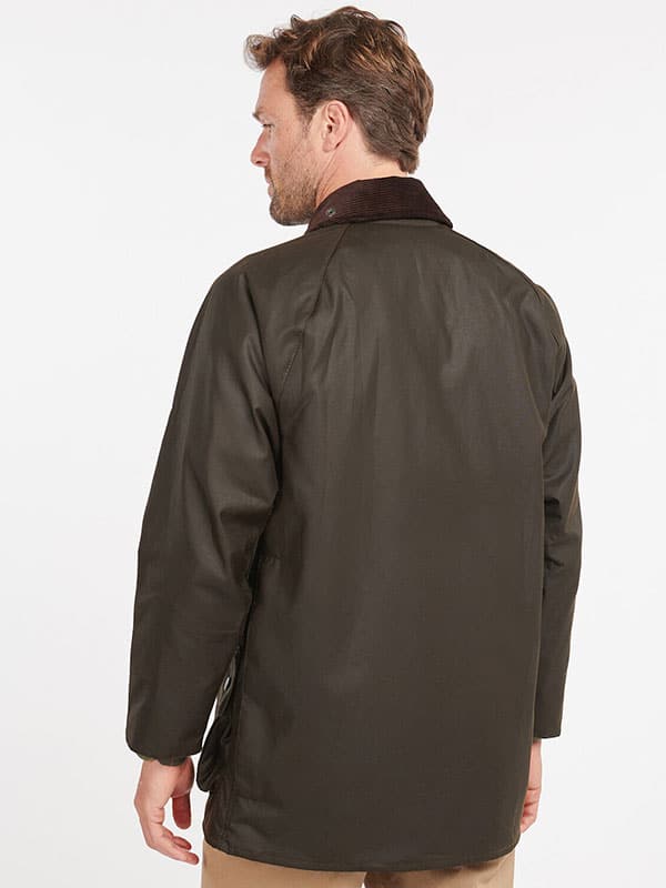 Barbour Classic Beaufort Wax jas Olive - Black Tie