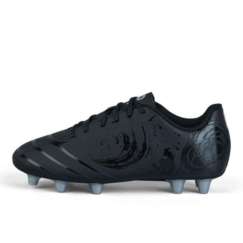 Rugbyschoenen Phoenix Genesis Team FG Black/Silver Moulded Jeugd