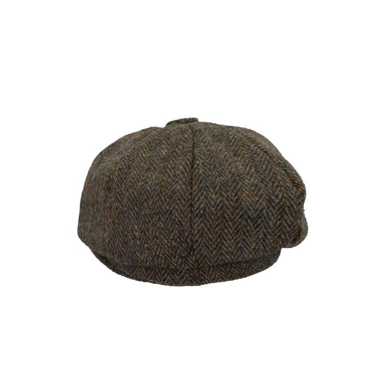 Bakerboy Cap Harris Tweed Charcoal - Afbeelding 4