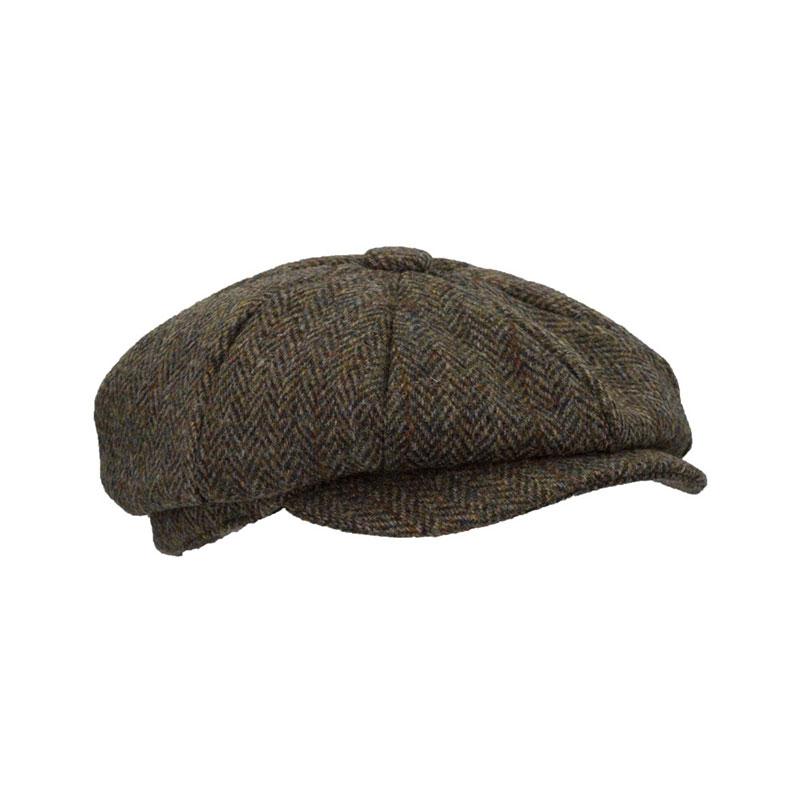 Bakerboy Cap Harris Tweed Charcoal