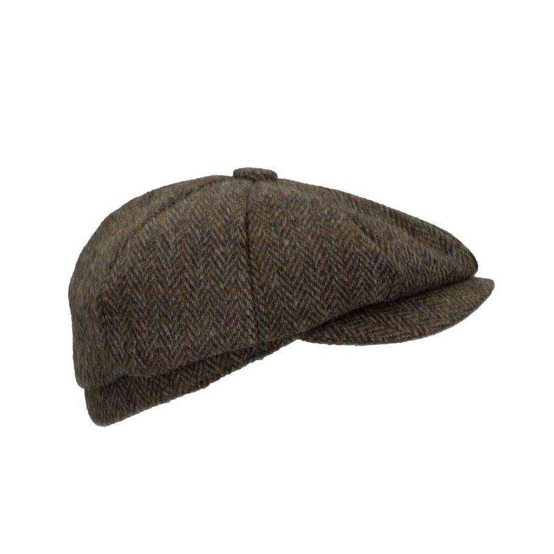 Bakerboy Cap Harris Tweed Charcoal - Afbeelding 3