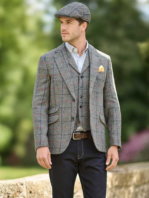 Harris Tweed Jacket London In Anthra Check - Afbeelding 2