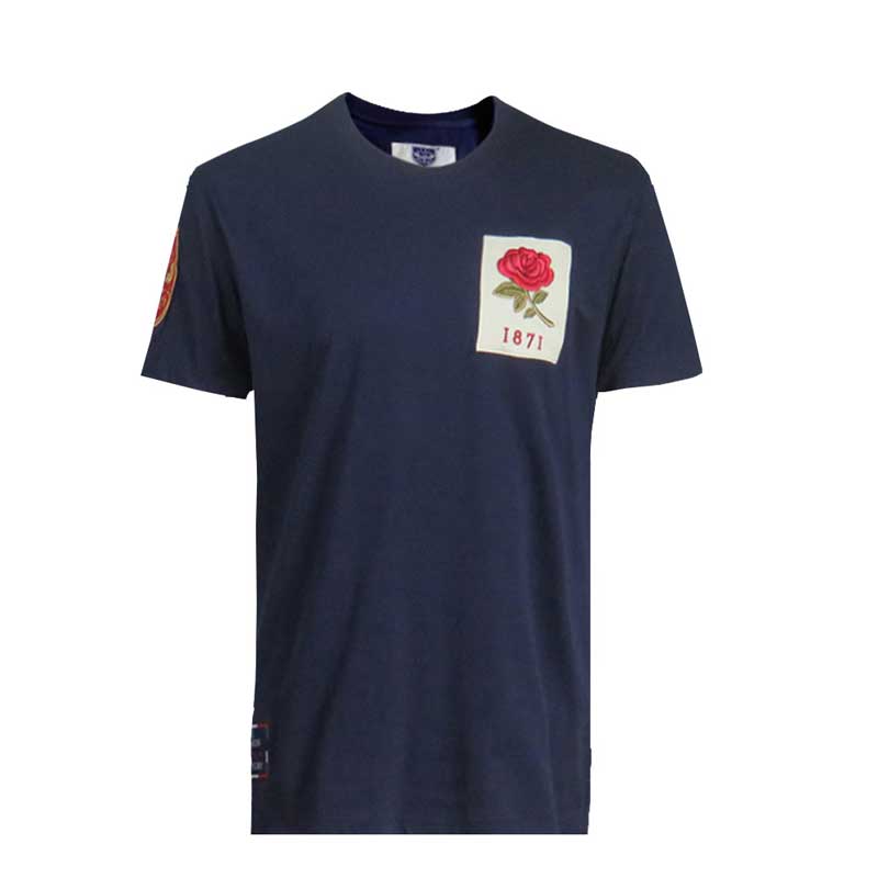England Rugby 1871 T-shirt Navy Vintage Style