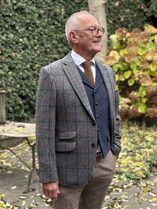 Harris Tweed Jacket London In Anthra Check - Afbeelding 5