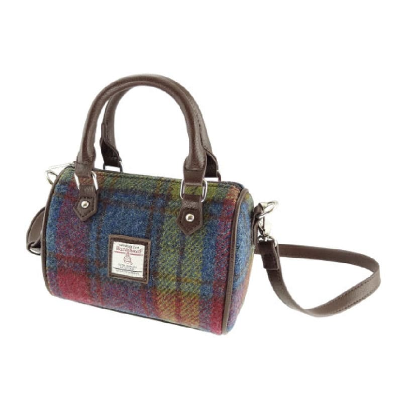 Harris Tweed 'Kilbride' Mini Bowling Bag in Multi Colour Tartan