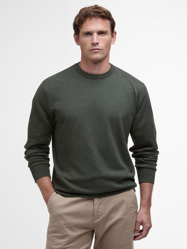 Barbour Bayfield Crew Neck Jumper Olive