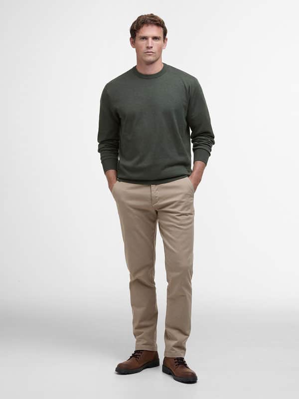 Barbour Bayfield Crew Neck Jumper Olive - Afbeelding 2