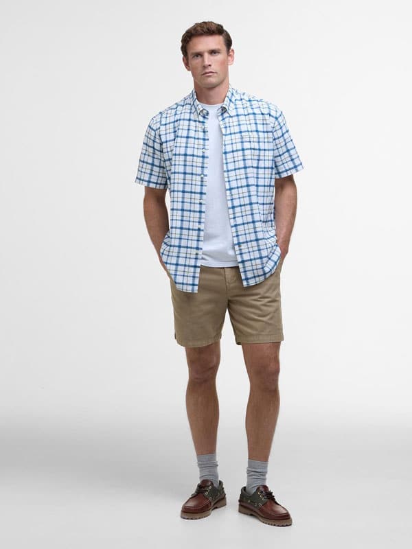 Barbour Glover Regular Short-Sleeved Shirt Linnen Blend - Afbeelding 2