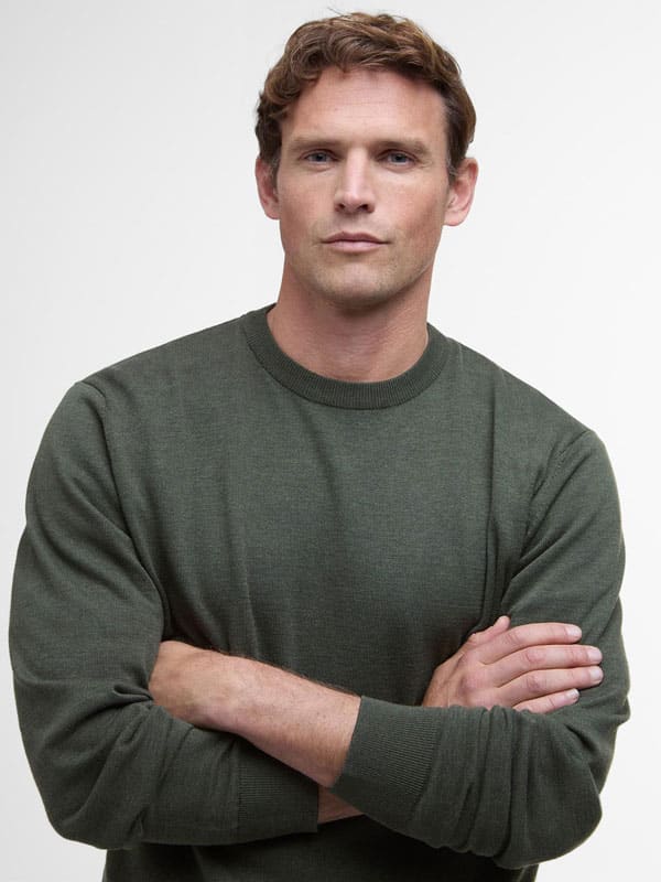 Barbour Bayfield Crew Neck Jumper Olive - Afbeelding 4