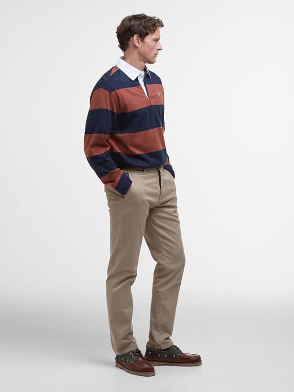 Barbour Broome Rugby Shirt Navy/Rust - Afbeelding 5