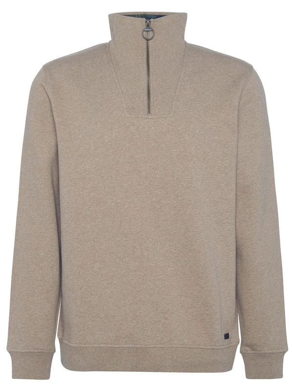 Barbour Nelson Half-Zip Sweatshirt Stone - Afbeelding 6
