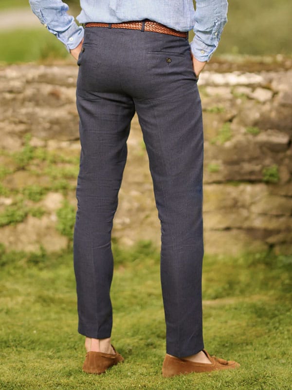 Linen Trousers Navy - Afbeelding 2