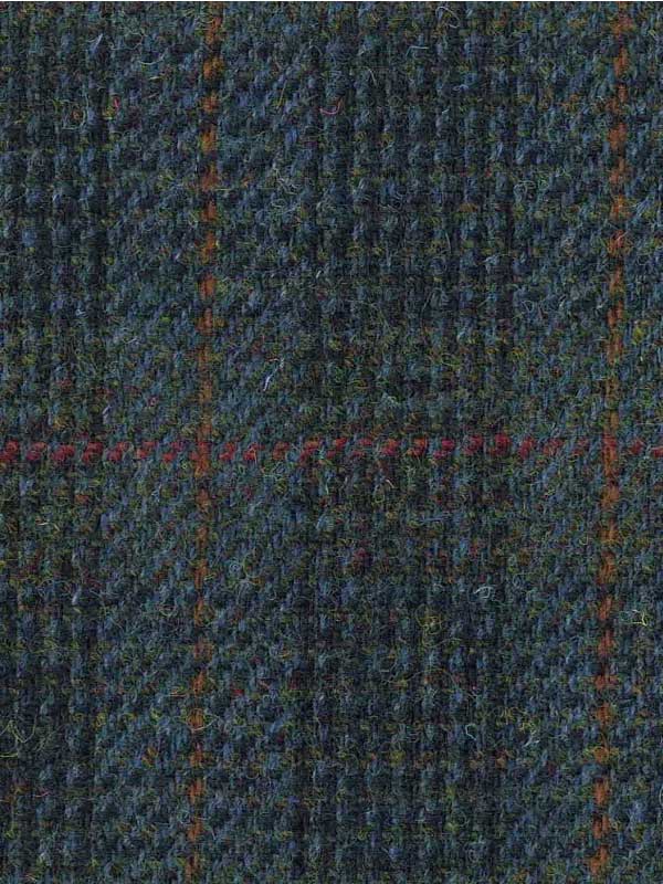 Harris Tweed Flat Cap Henry In Multi-Blue Tweed - Afbeelding 2