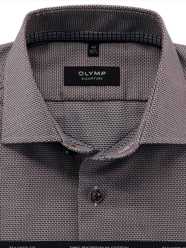Olymp Shirt Signature Bruin - Afbeelding 2
